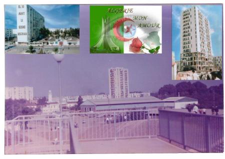 La ville de Reghaia depuis la gare du train en 1987.